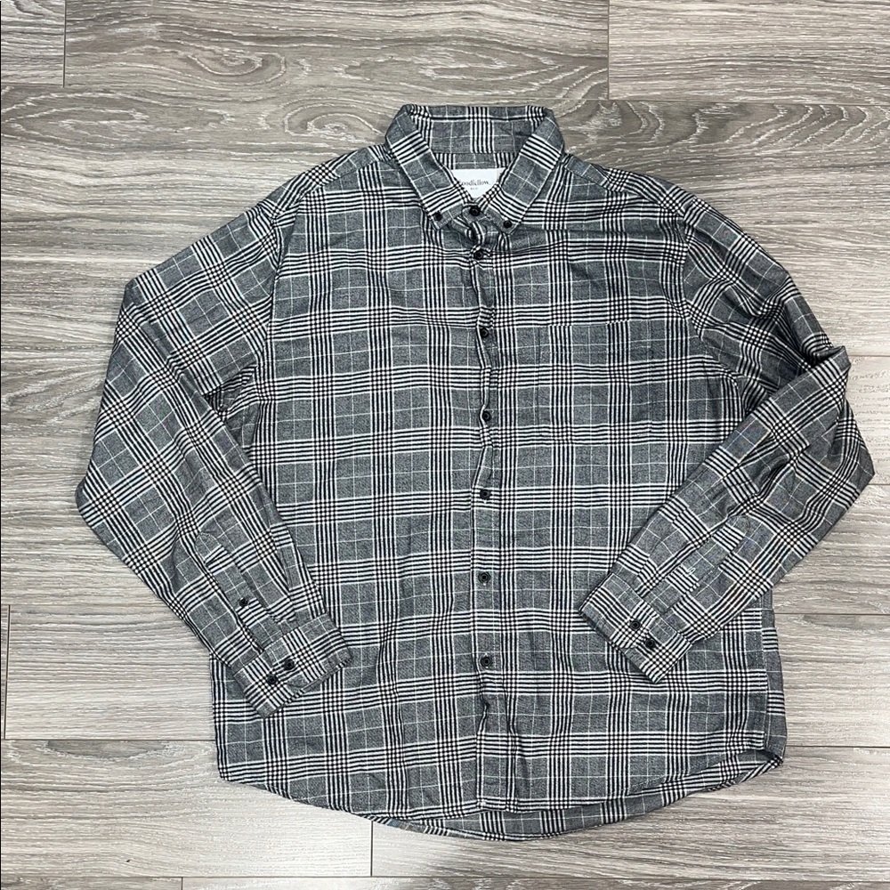 Goodfellow & Co Men's Black and White Checkered Shirt